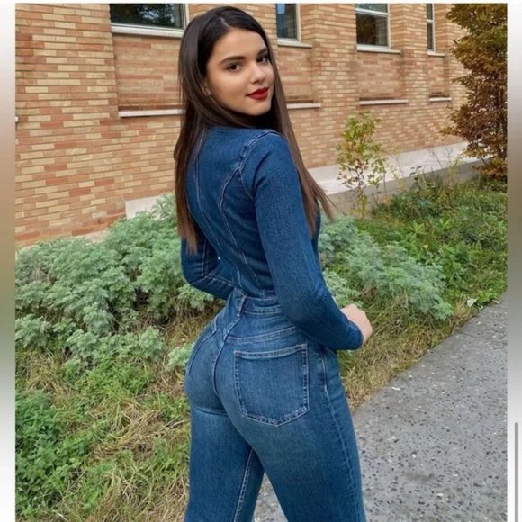 Zara Pants & Jumpsuits Zara Trf Corset Denim Jumpsuit Poshmark